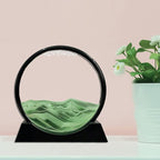Aoderun Moving Sand Art Picture Round Glass 3D Deep Sea Sandscape in Motion - Image 2