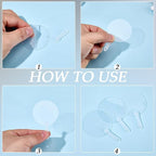 50Pcs Small Fan Blanks Round Plastic Hand Fan Bulk Summer Clear Transparent - Image 5