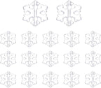 UNICRAFTALE About 600Pcs Christmas Snowflake Beads Bulk Transparent Clear Mini by UNICRAFTALE