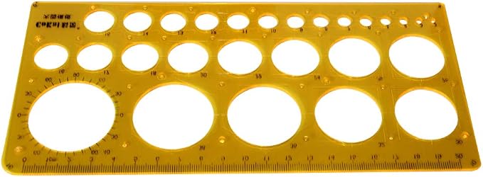 Utoolmart Geometric Drawing Template Measuring Ruler 20cm - Image 3