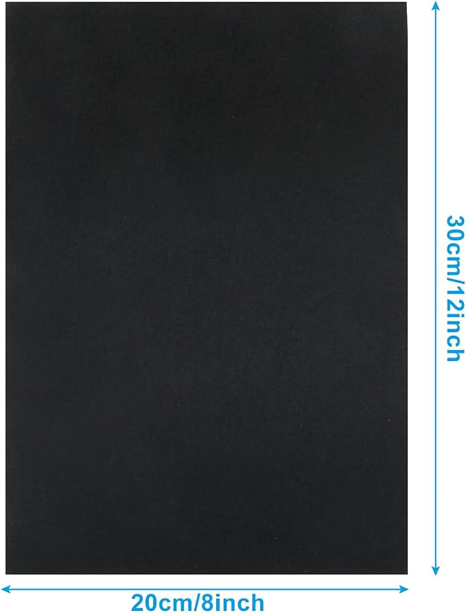 6 Pcs, 8 x 12 Inch Black Felt Sheets, 2mm Thick | Felt Fabric - Image 3