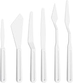 6 Pcs Plastic Palette Knive, Thin & Flexible Plastic Spatula Set, Art Palette - Image 2
