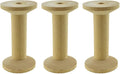 HAHIYO 3.15Inches 3PCs Natural Color Wood Spool by HAHIYO