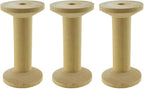 HAHIYO 3.15Inches 3PCs Natural Color Wood Spool by HAHIYO