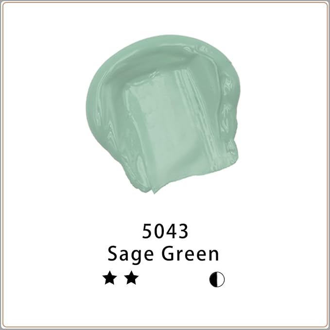 Artecho Sage Green Acrylic Paint 500ml / 17oz Large Bottle | Semi Glossy Finish - Image 2
