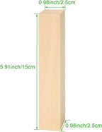 40PCS Basswood Carving Blocks, Unfinished Wood Squares Wooden Blocks - Image 2