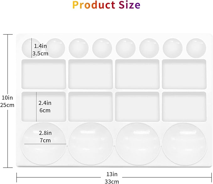 20 Well Watercolor Paint Tray Palette Pallet Acrylic Painting Mixing Plastic - Image 2