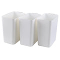 Zopnny 3-Pack 4.5 Gallon Plastic Small Trash Can Wastebasket, Slim Waste Basket for Bathroom, Bedroom, Home Office, Living Room, Kitchen (White)