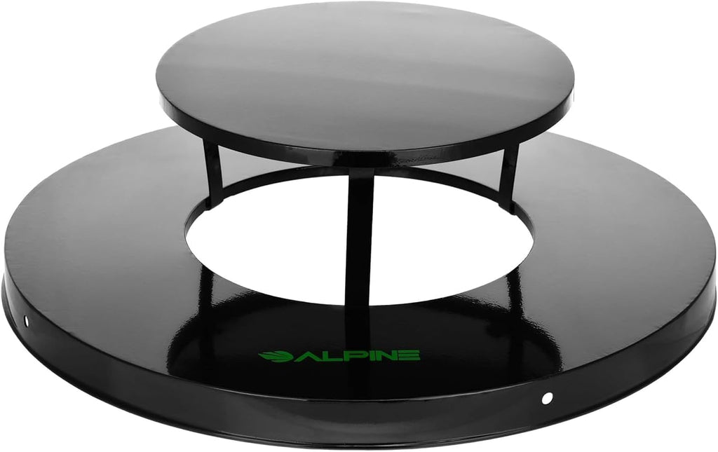 Trash can Lid for Alpine Commercial Outdoor Trash Can - Weather Resistant Round Metal Trash Can Rain Bonnet Lid