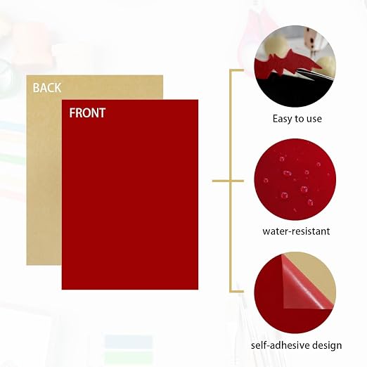10 PCS Sticky Felt Sheets, Self Adhesive Felt Sheet, 8.3" x 11.8" Self Adhesive - Image 4