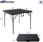 Byliable 34" Square Folding Card Table, Fold-in-Half Utility Dining Portable - Image 3
