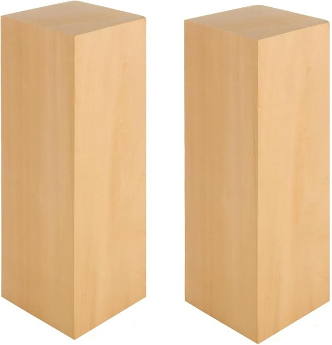 2 Pack 10x3x3 inch Basswood Carving Blocks, Unfinished Bass Wood Blocks by HOME