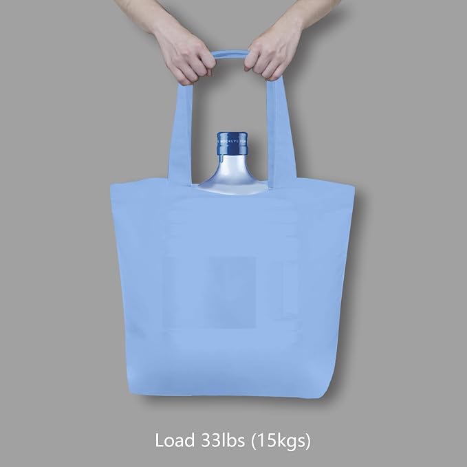 TOPDesign 3-Pack Super Strong Large 12oz Cotton Canvas Tote Bags, Reusable - Image 6