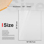 KINLINK 24x36 Plexiglass Sheets 1/8 inch Thick, 3mm Clear Cast Acrylic Sheet - Image 2