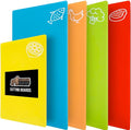 GORILLA GRIP 100% BPA-Free Flexible Cutting Board Set of 5, Durable Plastic Mats by Unknown