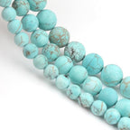 6mm Matte Turquoise Bead, 15-Inch Matte Round Loose Stone Beads - Image 5