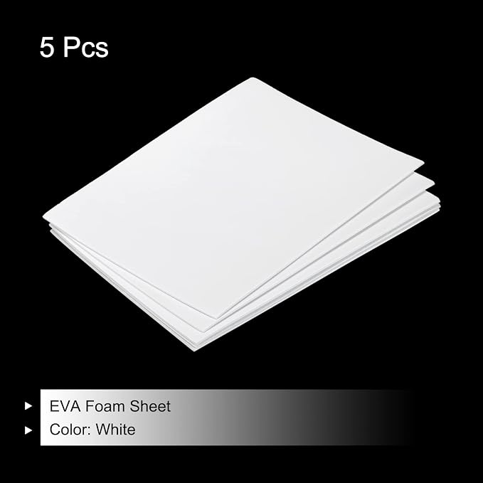 MECCANIXITY EVA Foam Sheets White 7.6 Inch x 5.9 Inch 2mm Thickness - Image 3