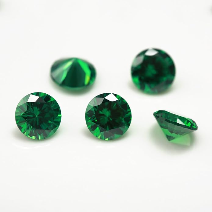 Round Colors Cubic Zirconia Loose Stones 1-12mm 5# Red Ruby Synthetic Blue 113# - Image 3