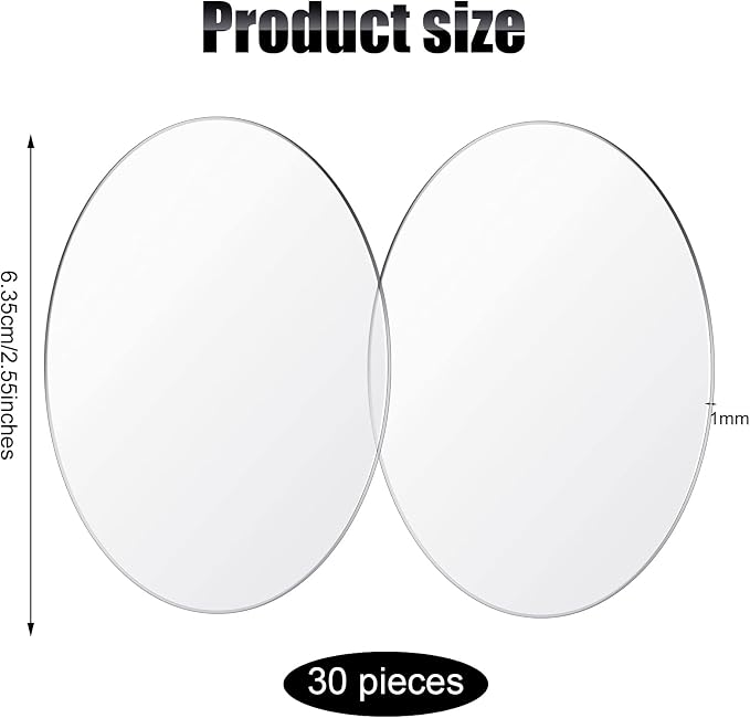 Jetec 30 Pcs 2.5 Inch Acrylic Circle Blanks Clear Disc Round Transparent - Image 2