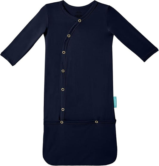 PurComfy Supersoft Baby Sleeper Gowns, Premium Bamboo Viscose Infant Nightgown Sleepers Preemie Newborn Snap Bundler