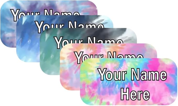 Personalized Waterproof Name Labels Press and Stick Custom Name Stick on by GILBIN