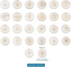 Beadthoven 104pcs Natural Freshwater Pearl Shell Letter Alphabet Charms Golden - Image 3