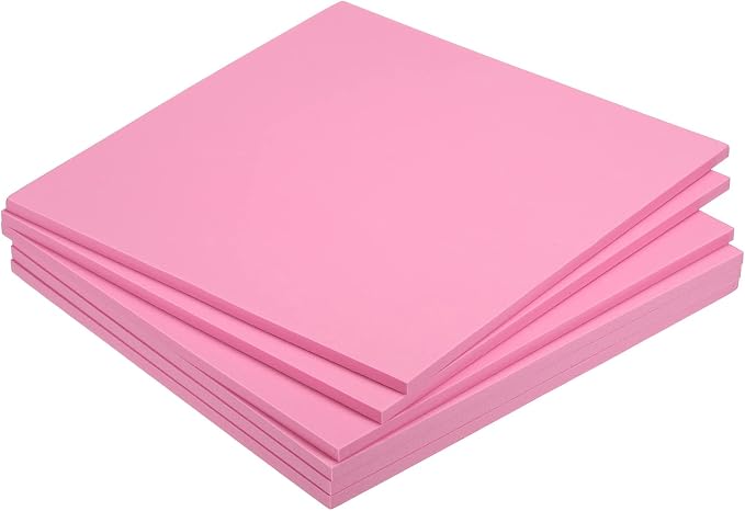 MECCANIXITY EVA Foam Sheets Pink 9.8 Inch x 9.8 Inch 7mm Thick Crafts Foam by MECCANIXITY