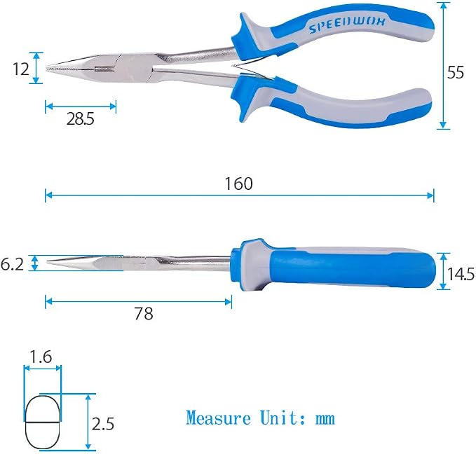 SPEEDWOX Long Reach Long Nose Pliers 6 Inches Mini Wire Cutter Side Cutting - Image 5