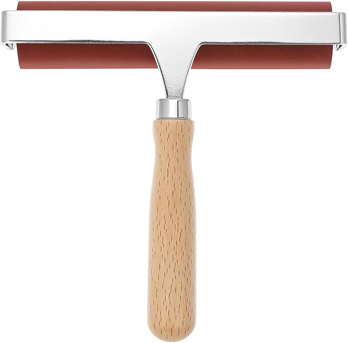 QWORK Soft Rubber Brayer, 40/42 Durometer Roller by QWORK