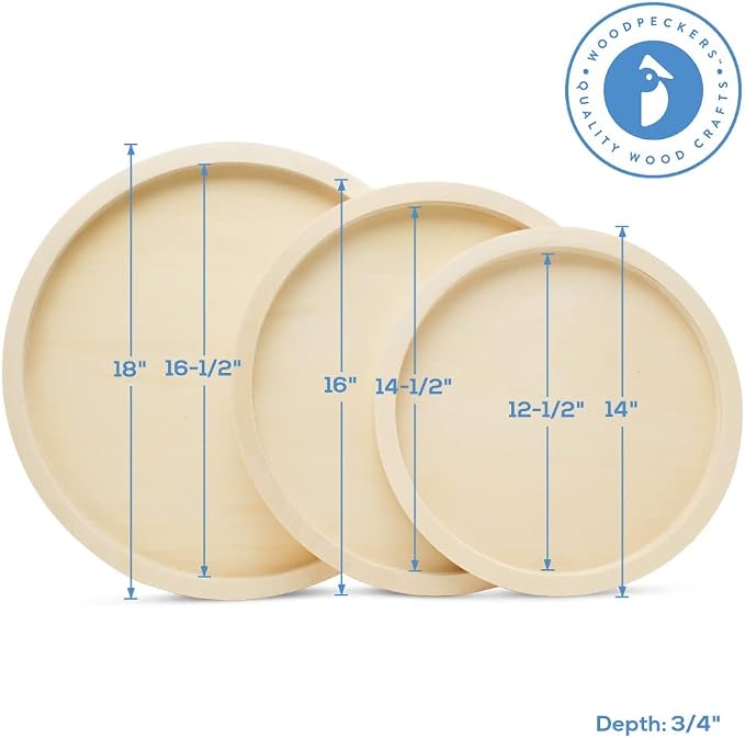 Circle Wood Sign Blank 18 inch Diameter, Canvas Panel, Wood Boards - Image 4