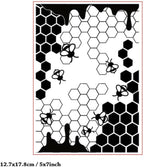 Bees Honeycomb Background Pattern Plastic Embossing Folder, 3D Textured - Image 2