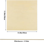 25Pcs 12 x 12 x 1/16 Inch Basswood Sheets, 1.5mm Unfinished Basswood Sheets - Image 2