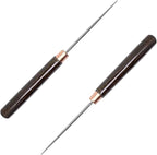 2 Pcs Scratch Awl Tool, with Wooden Handle, Leather Awl Punch Tool, Tailors Awl by Qoaimu