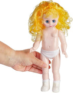 3 Golden Blonde Full‑Body Dolls – Plastic Craft Doll Models - Image 4