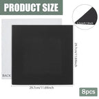 BENECREAT 8 Pcs 12x12inches Black Solid Felt Fabric Sheets - Image 2