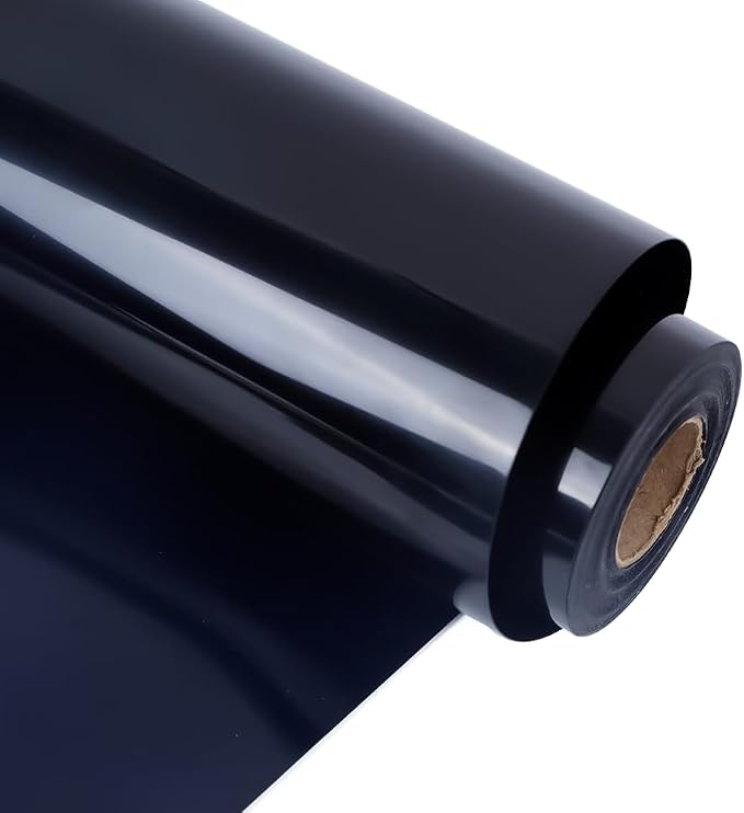 RENLITONG Black Iron on Vinyl 12Inch by 13ft Roll Heat Transfer Vinyl by RENLITONG