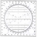 2 Pcs Multifunctional Drawing Ruler, Angle and Circle Maker Drawing Geometric by Unknown