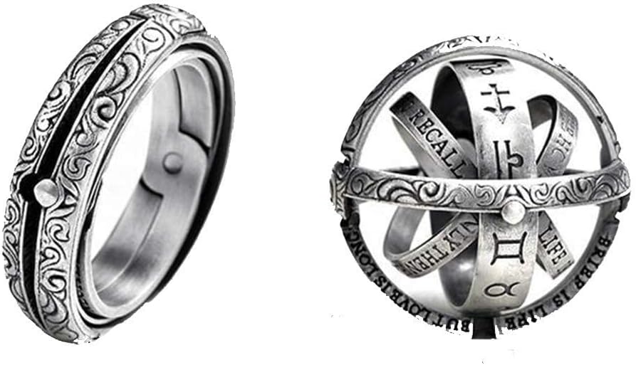 JAJAFOOK Astronomical Sphere Ball Deformation Ring Cosmic Finger Ring Lover by JAJAFOOK