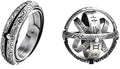 JAJAFOOK Astronomical Sphere Ball Deformation Ring Cosmic Finger Ring Lover by JAJAFOOK