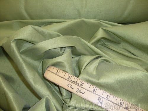 Valentina Textile INC Sage Shantung Dupioni Faux Silk Fabric Per Yard by VALENTINATEXTILEINC