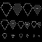 BENECREAT 16 Sizes Jewel Quilting Template, Acrylic Intricate Sewing Machine - Image 8