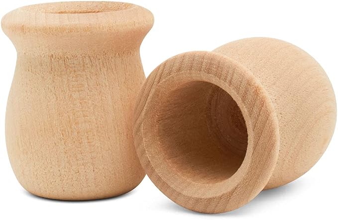 Bean Pot Candle Cups, 1-5/8 Inch, 29/32 Inch Hole, Wood Turnings by Woodpeckers