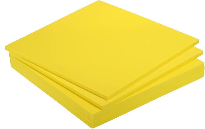 MECCANIXITY EVA Foam Sheets Yellow 9.8 Inch x 9.8 Inch 7mm Thick Crafts Foam by MECCANIXITY
