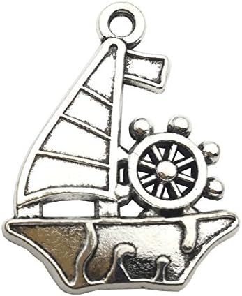 iloveDIYbeads Nautical Charm Collection-50 Pcs Craft Supplies Nautical Ship - Image 7