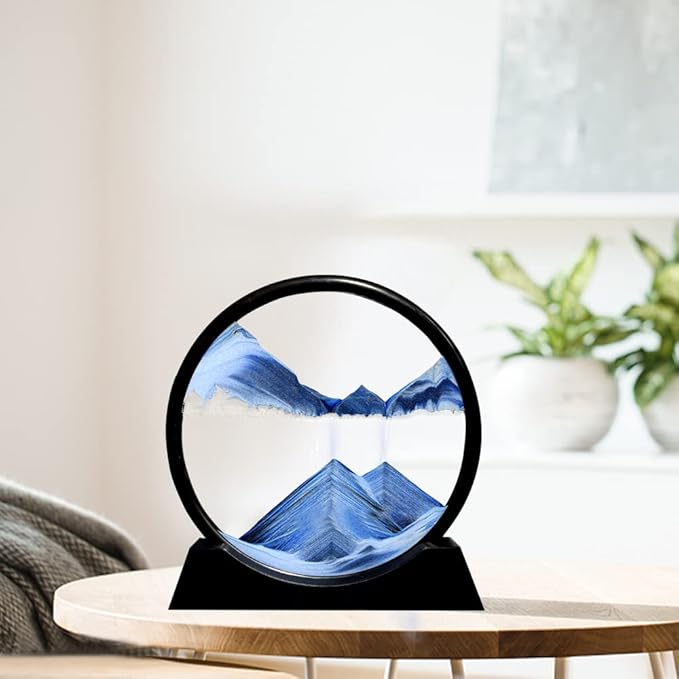 Aoderun Moving Sand Art Picture Round Glass 3D Deep Sea Sandscape in Motion - Image 7