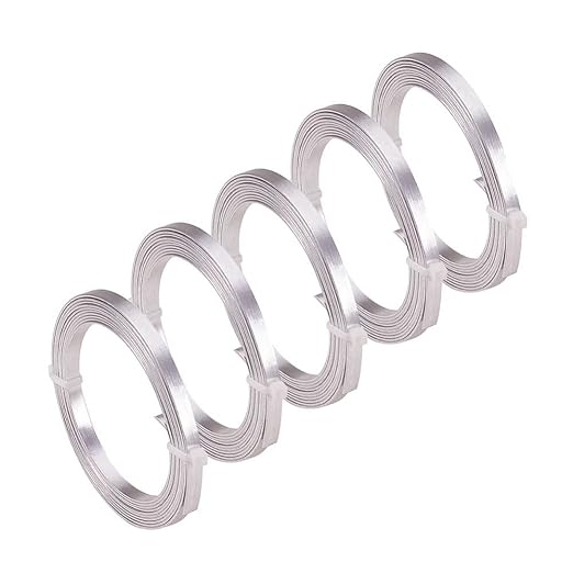 Fashewelry 3mm Aluminum Flat Wire Silver 82Ft Bendable Nose by FASHEWELRY