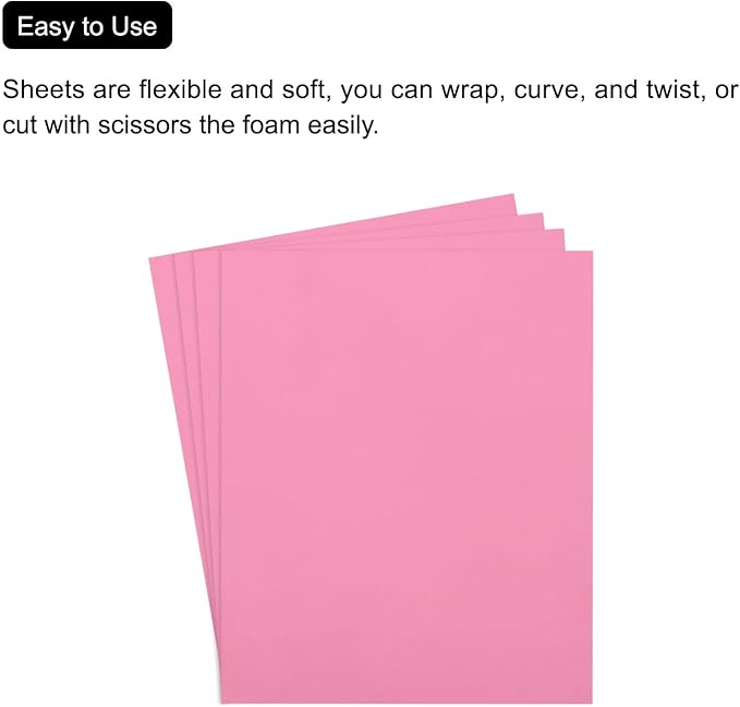 MECCANIXITY EVA Foam Sheets Pink 35.4 Inch x 19.7 Inch 2mm Thick Crafts Foam - Image 4