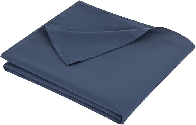Twin Flat Sheet Only，66x96Inch Dark Blue by Hotella