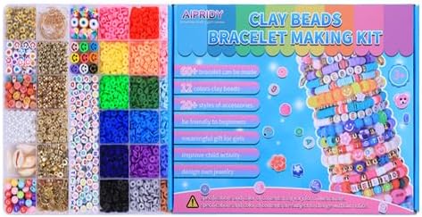 AIPRIDY Girls Toys Bracelet Making Kit, Clay Beads Jewelry Activity Kit - Image 8