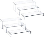 HIIMIEI Acrylic Display Riser, Thickened to 5mm Clear Rectangular Display Shelf by HIIMIEI